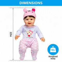 22 inch - Lifelike Reborn Baby Dolls for Seniors with Dementia -Therapy Doll - Soft Body Realistic Newborn - Alzheimer's Activity for Adults - Patients Nursing Home - Gifts for Elderly - Anxiety relief