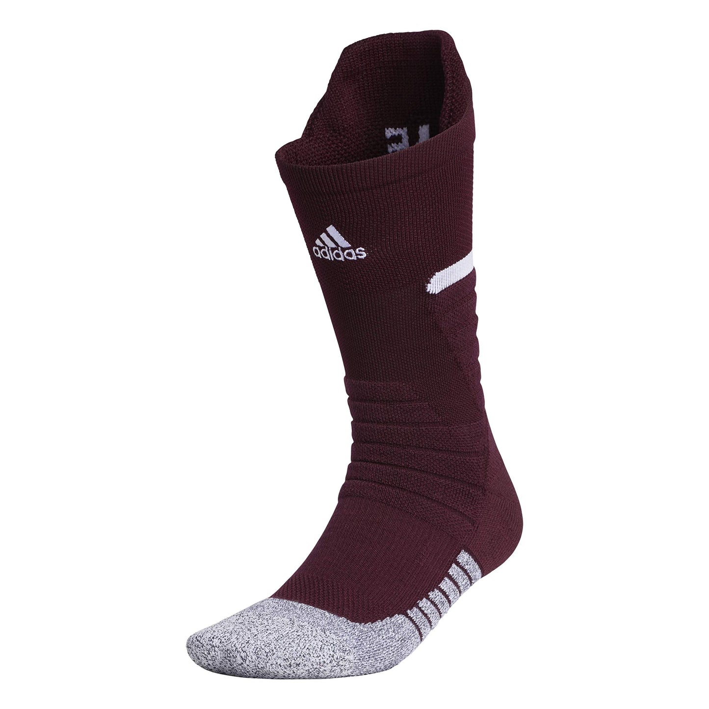 adidas Unisex Adizero Football Cushioned Crew Socks (1-Pair) Team Maroon/White X-Large