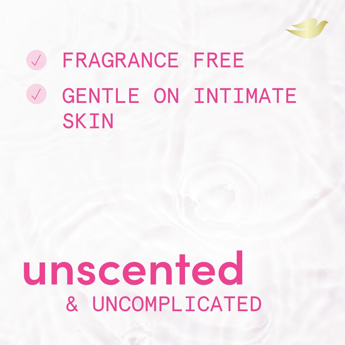 Dove Whole Body & Intimate Wash for Women - Gynecologist Tested Unscented Feminine Wash For Sensitive Skin, 8 oz