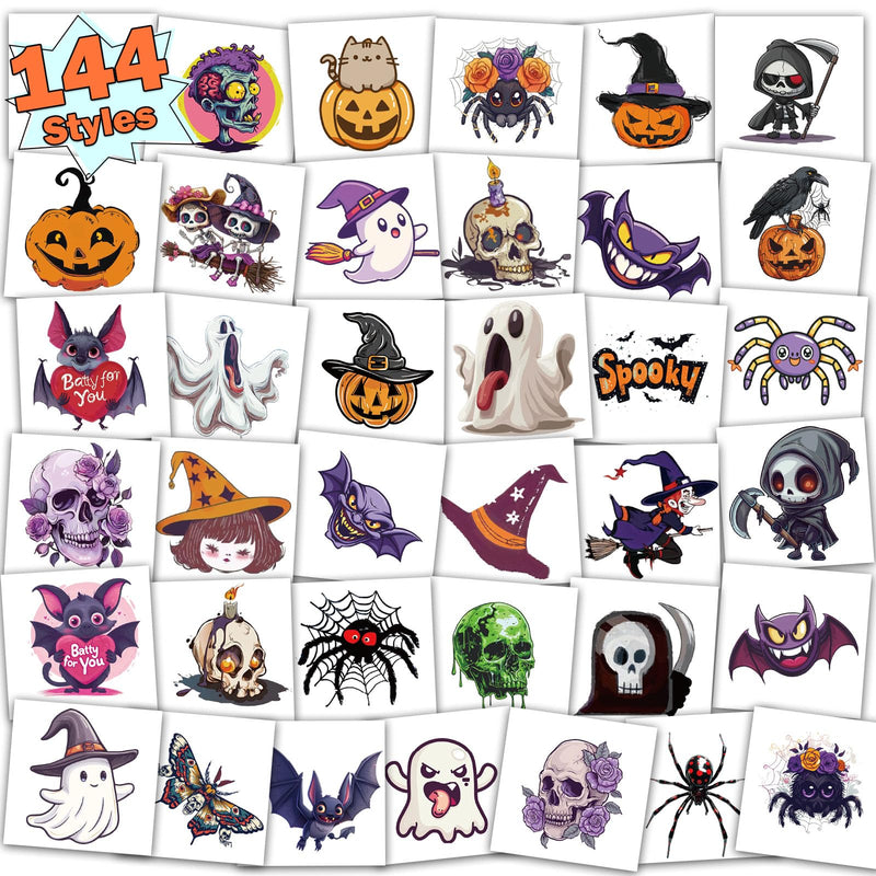Halloween Tattoos for Kids Halloween Party Favors 144 Styles Halloween Temporary Tattoos for Boys and Girls 2