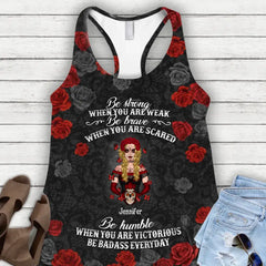 Personalized Witch AOP Tank Top/Leggings - Gift Idea for Halloween - Be Strong When You Are Weak