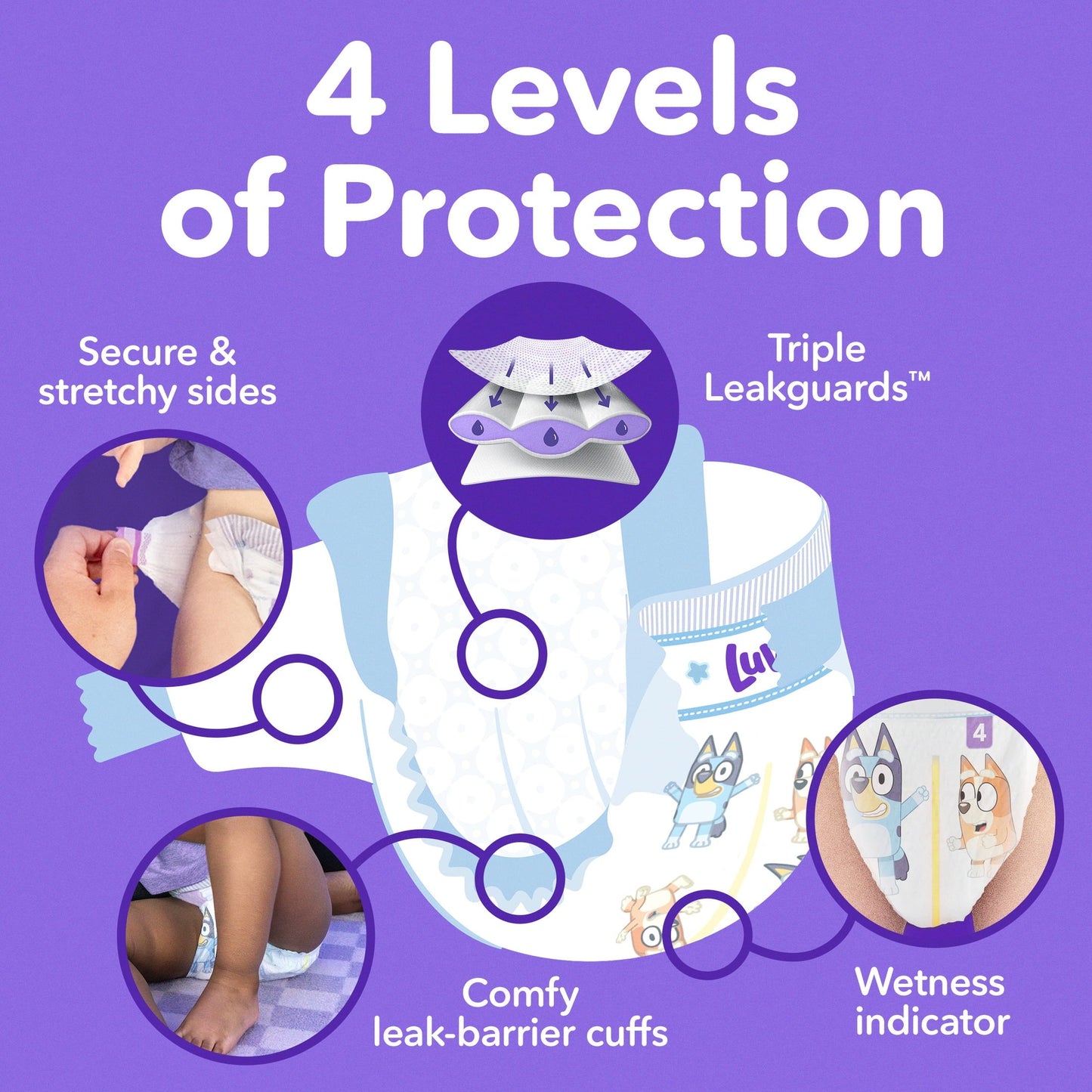 Luvs Platinum Protection Baby Diapers Size 4, 164 Count