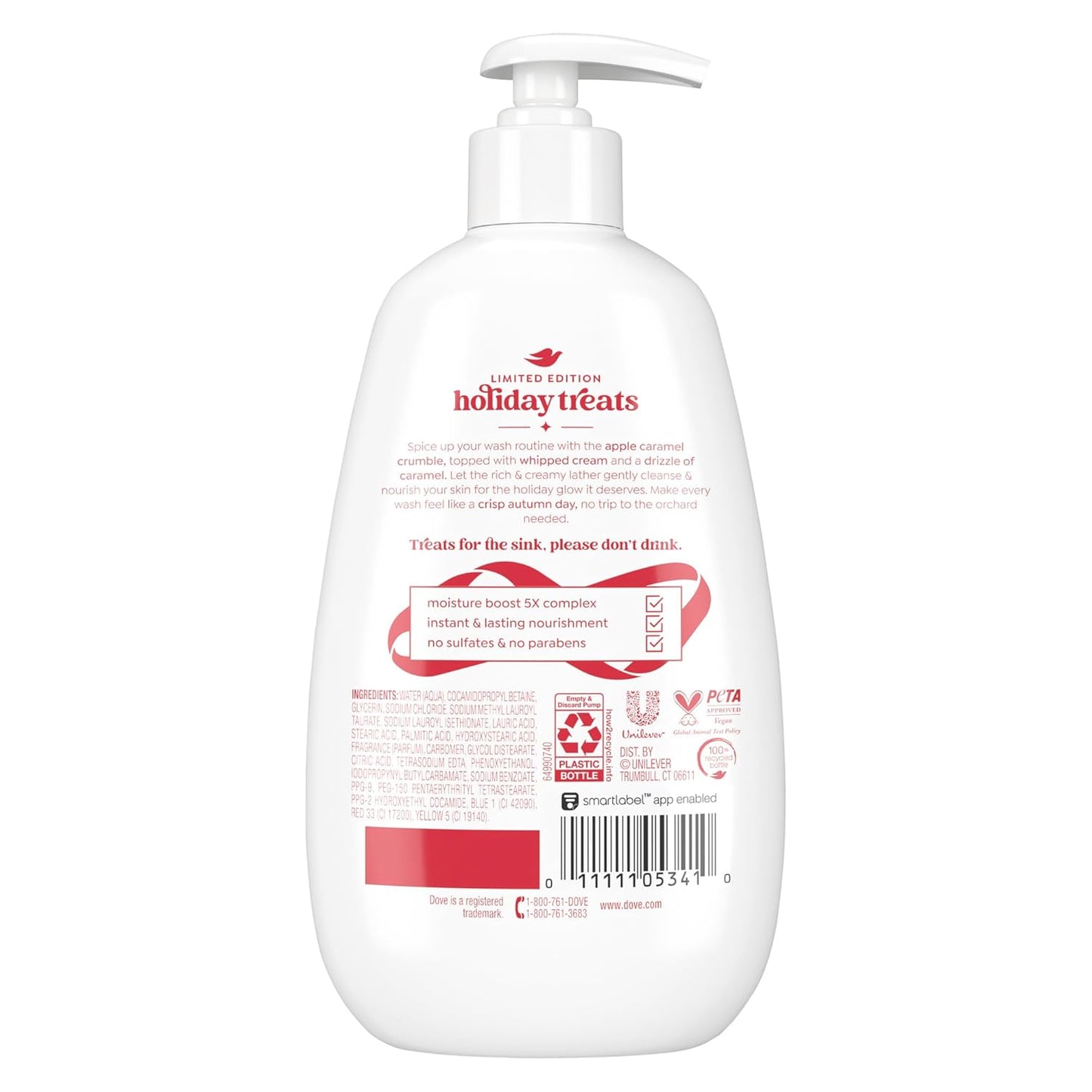 Dove Limited Edition Holiday Treats Liquid Hand Wash for Deep Nourishment Apple Cider Carmel 12 oz