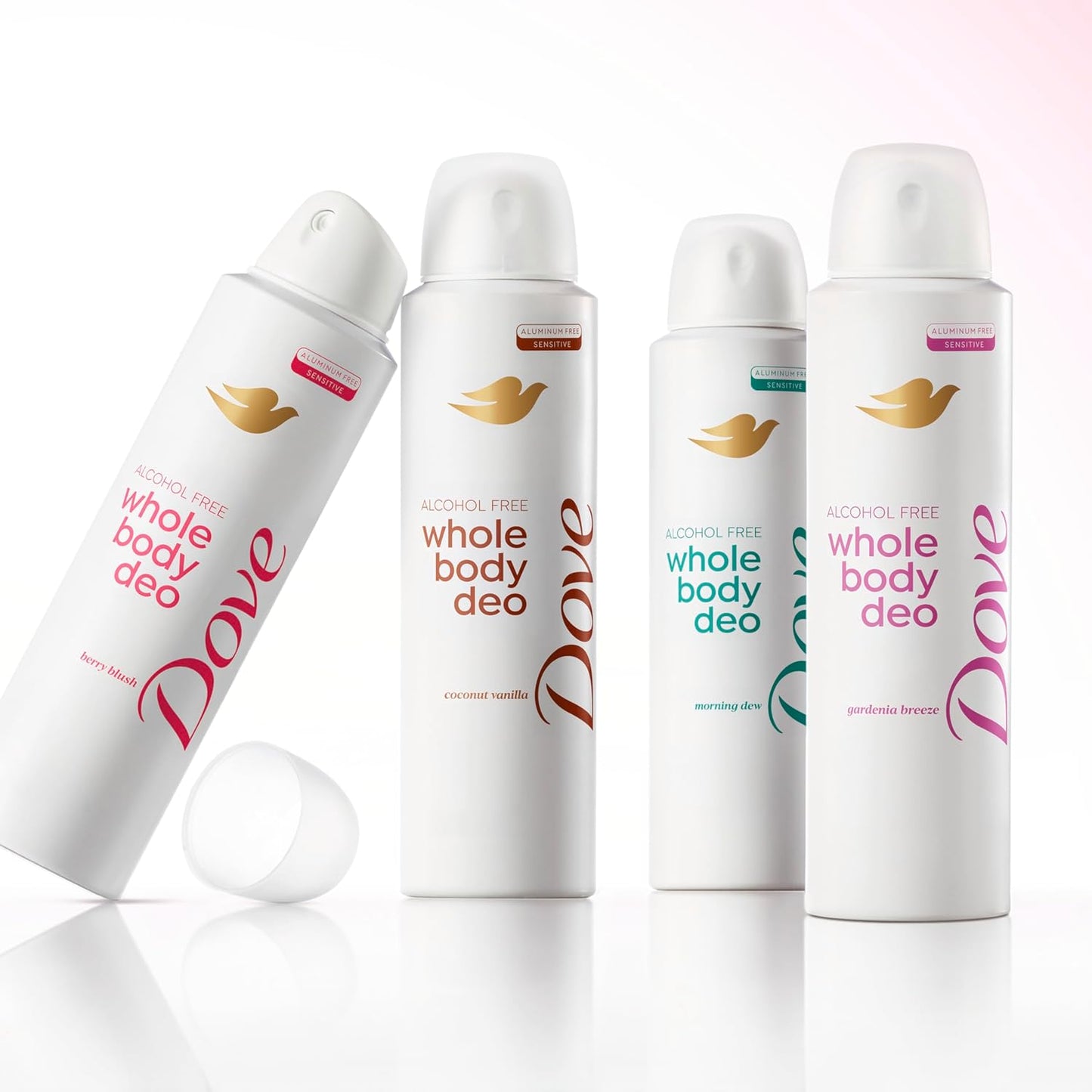 Dove Whole Body Deo Alcohol Free Deodorant Spray for Women Berry Blush 4 oz