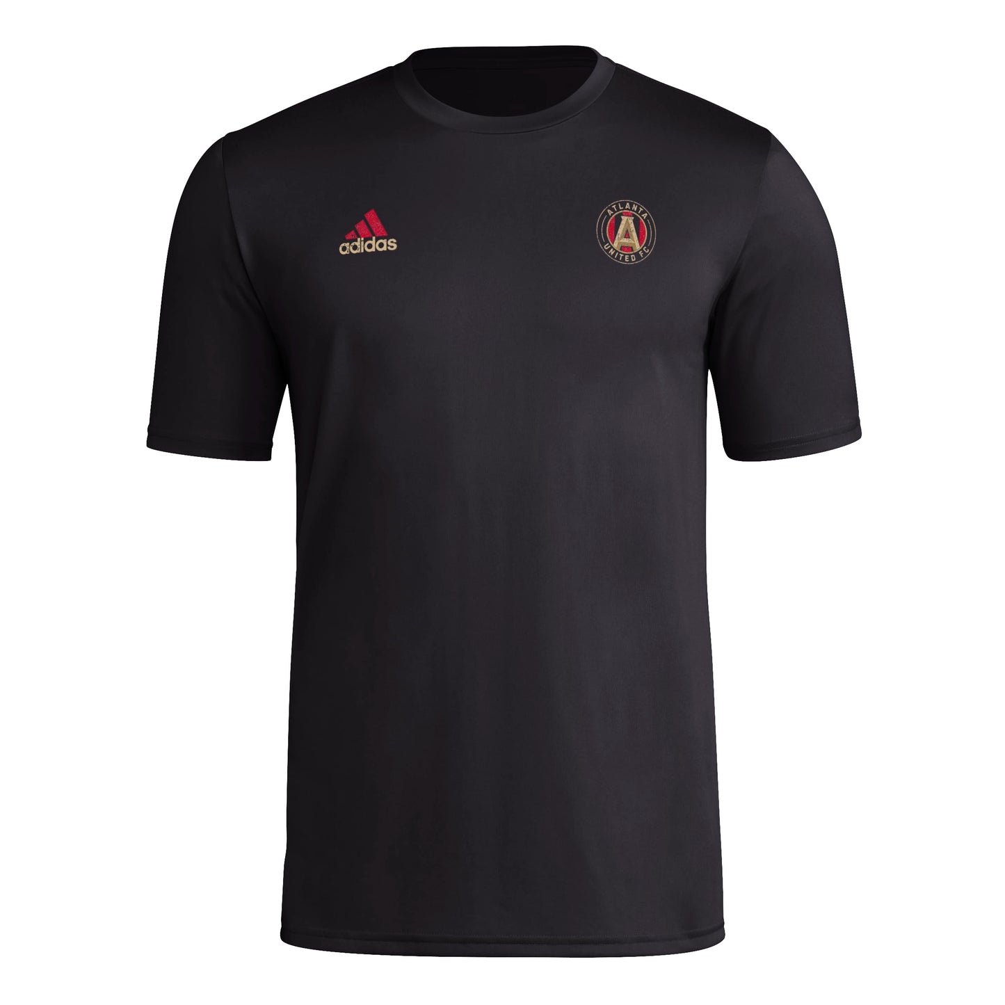 adidas Mens FC Short Sleeve Pre-Game T-Shirt Black/Atlanta United Medium