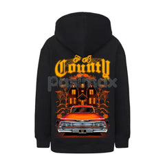 FB County Heavyweight Oversized Halloween Graphic Hoodie – Pullover Streetwear, Unisex Fall Apparel