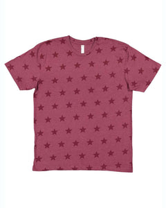 Personalized Glitter Varsity Name Shirt | Custom Embroidered Code Five Star Print Tee