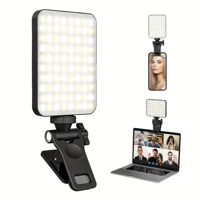 80 LED Clip-On Rechargeable Selfie Ring Light