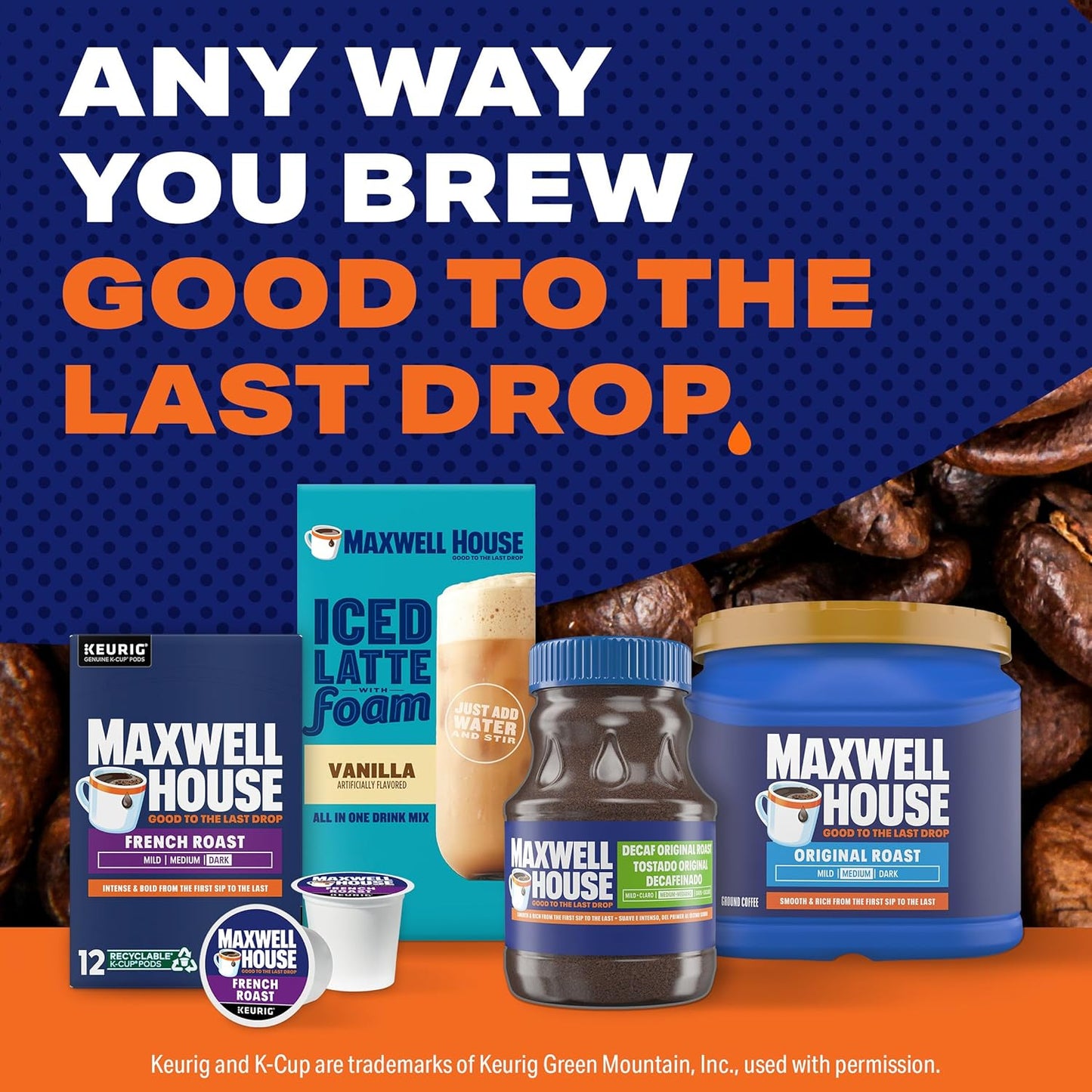 Maxwell House Original Roast Decaffeinated Instant Coffee, 8 oz Jar
