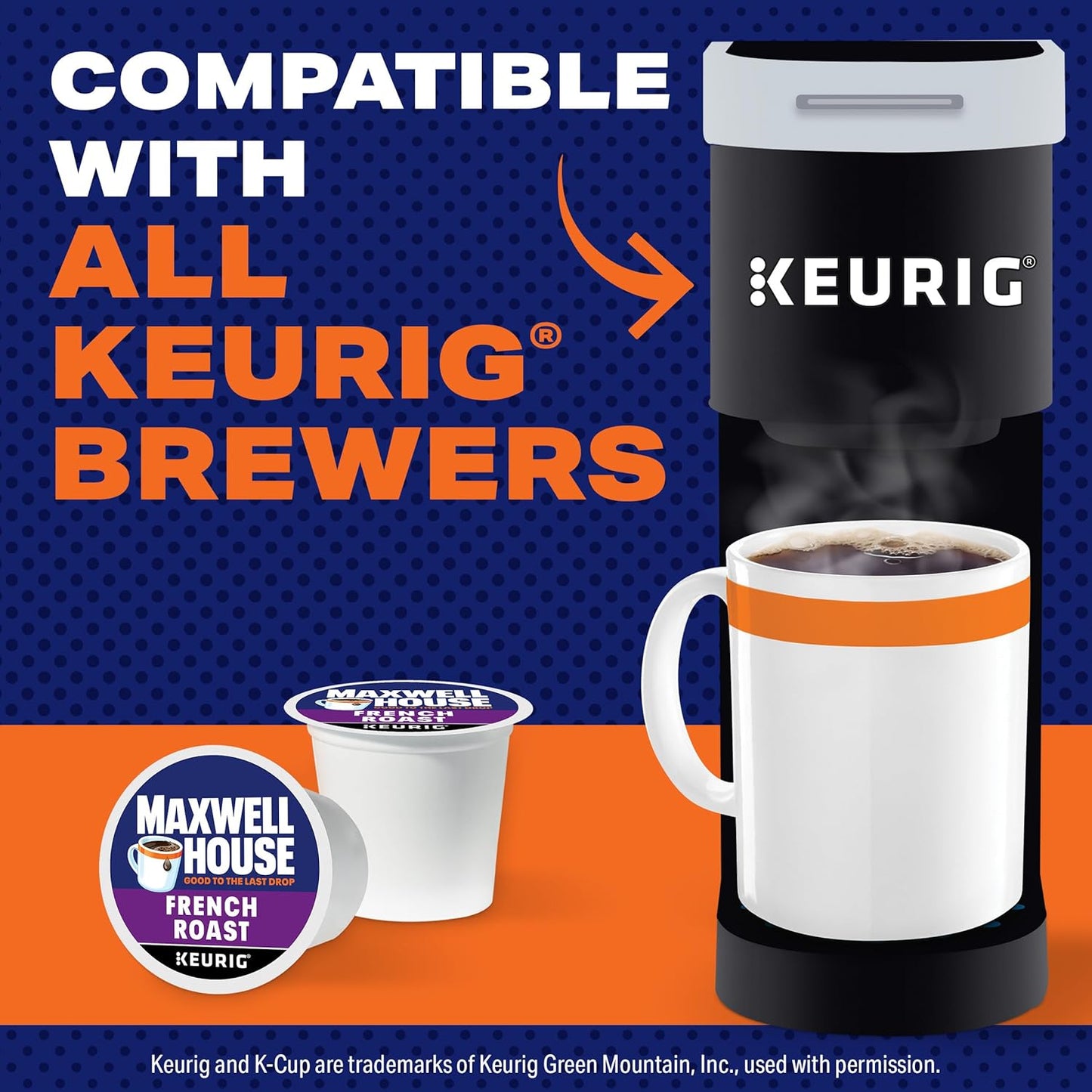 Maxwell House French Roast Dark Roast K-Cup Coffee Pods, 10 ct Box