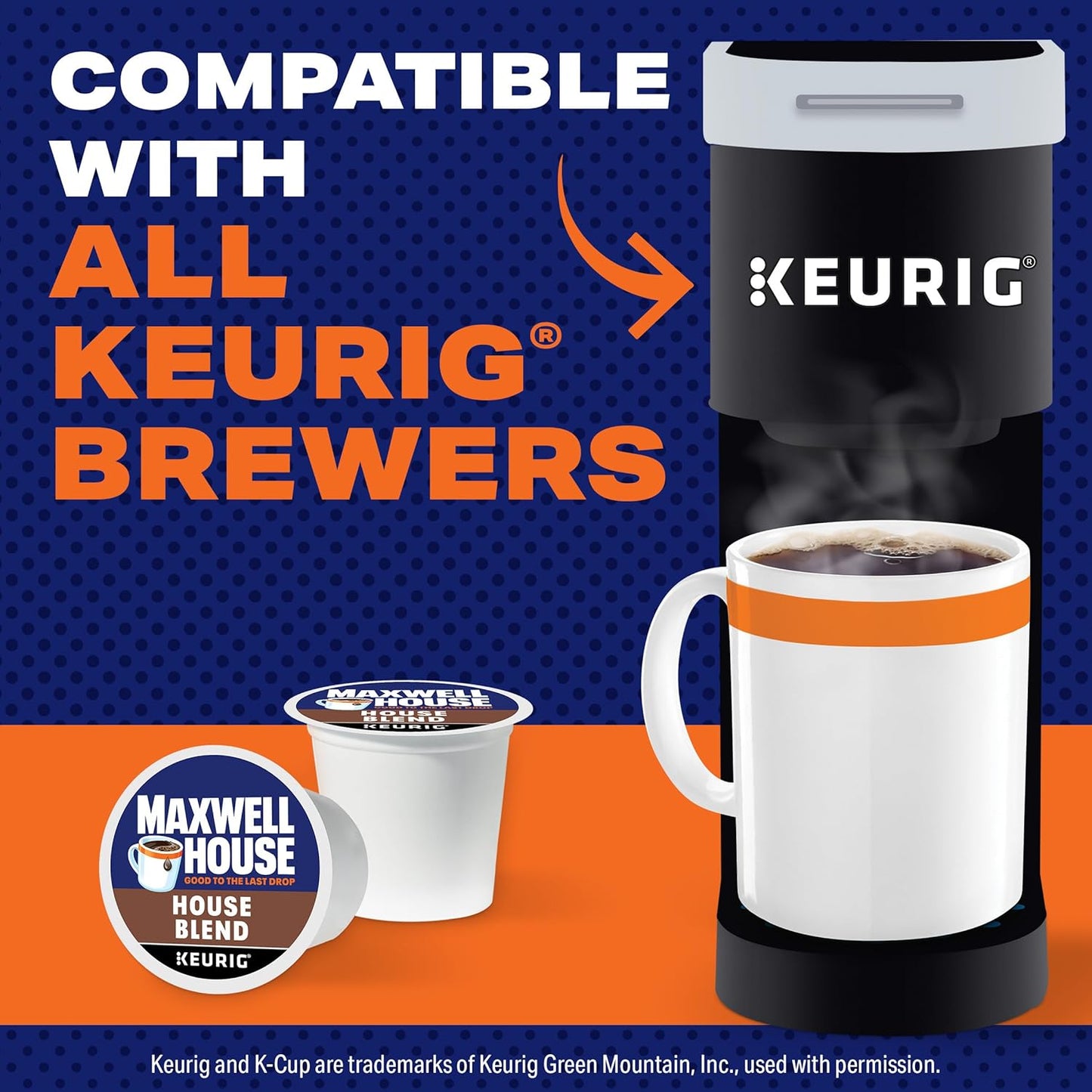 Maxwell House House Blend Medium Roast K-Cup Coffee Pods, 10 ct Box