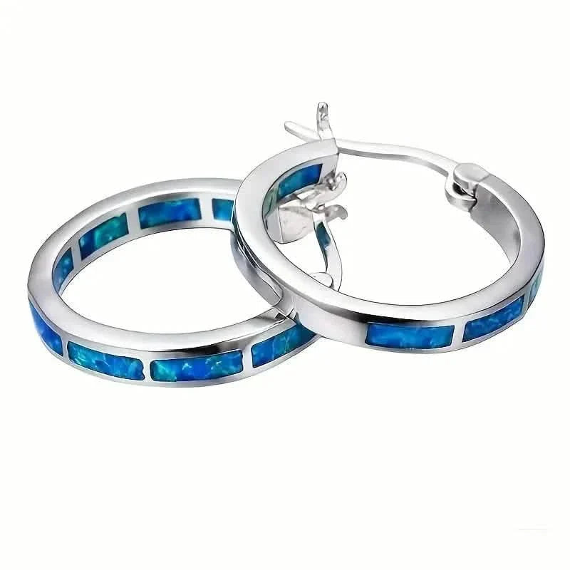 925 Sterling Silver Circular Hoop Earrings