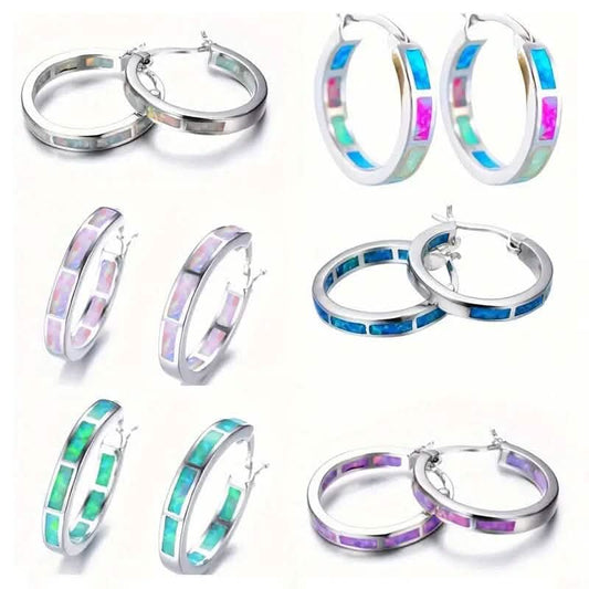 925 Sterling Silver Circular Hoop Earrings