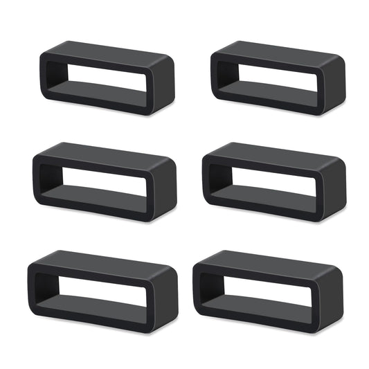 6Pcs Watch Strap Holder 18mm/20mm/22mm Watch Band Holder Rubber Watch Band Loops Replacement Silicone Watch Band Keeper Retainer Fastener Rings Security Loops for Smart Watch Band Sport Wristband