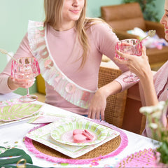Pretty in Pink Reusable Coupe Glasses (set of 4)