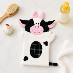 Cow Bath Mitt & Washcloth - Patches the Cow
