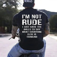 "I’m Not Rude" – Bold Sarcastic Men’s Statement Graphic Top