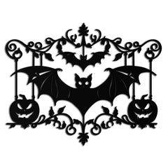 Black Metal Wall Art - Spooky Halloween Jack-O'-Lantern Design