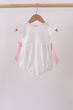 Pink Pencil ABC embroidery dot bubble