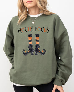 Hocus Pocus Boots Skeleton Witch Halloween Holiday Spooky Meme Costume Sweatshirt