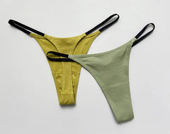 Sexy Women Panties G String Candy Color Thong Cotton Seamless Girls Briefs Fitness Low Waist T-back Intimates Size S-XL