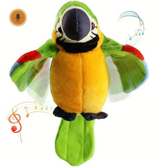 Talking Macaw Parrot Plush Toy – Repeat & Speak Animated Bird