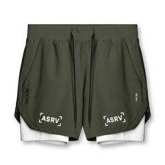 ASRV Men’s 2-in-1 Quick Dry Gym Shorts