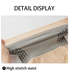 Flarixa Seamless Women's High Waist Abdomen Control Panties Magnetic Therapy Warm Uterus Underwear Body Shaping Briefs