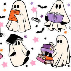 Ghosts and Books Glass Cups