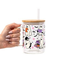 Ghosts and Books Glass Cups