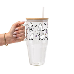 Ghost Cat Glass Cups
