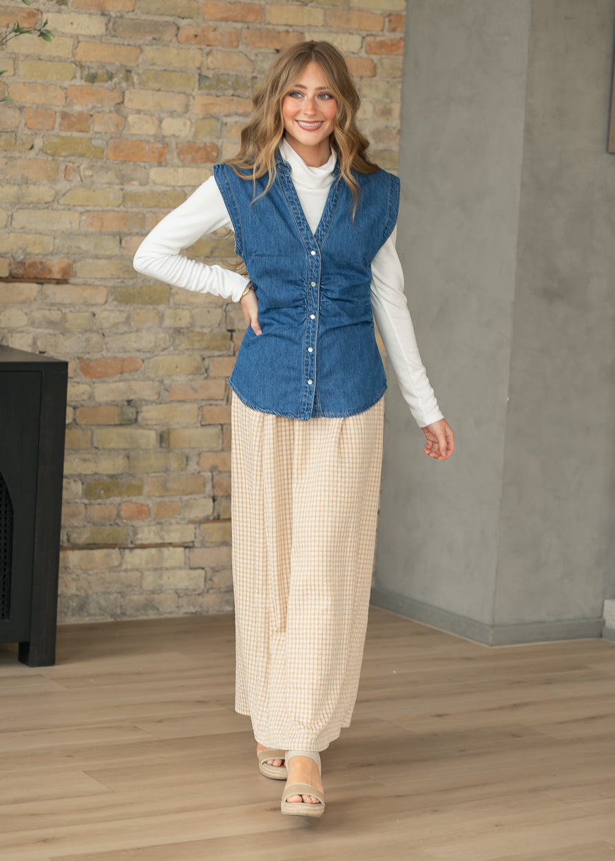 Rayne Modern Gingham Maxi Skirt