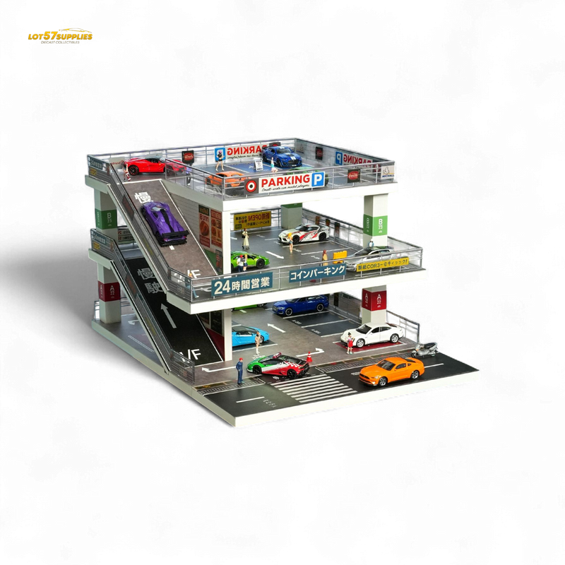 Shou Cang Jia Japanese Ramp Parking Lot Dark Green 73449B 1:64