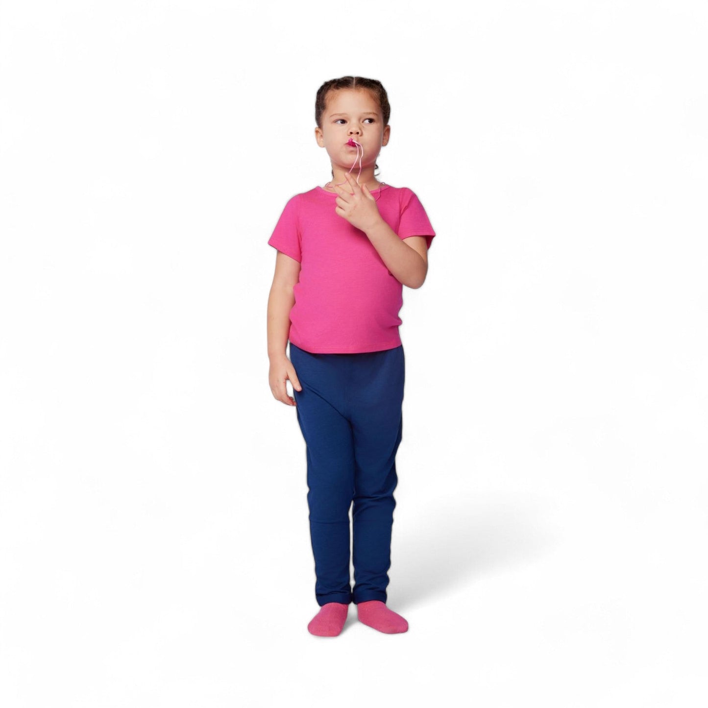 The Everday Sensory Friendly Pink Tee w Chewy Necklace-*actual chewy necklace design may vary, but color will match tee*