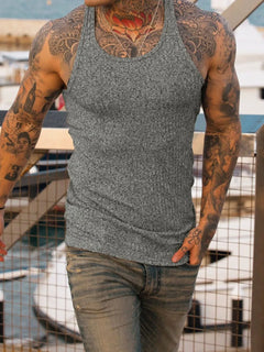 Men's Plus Size Round Neck Tank