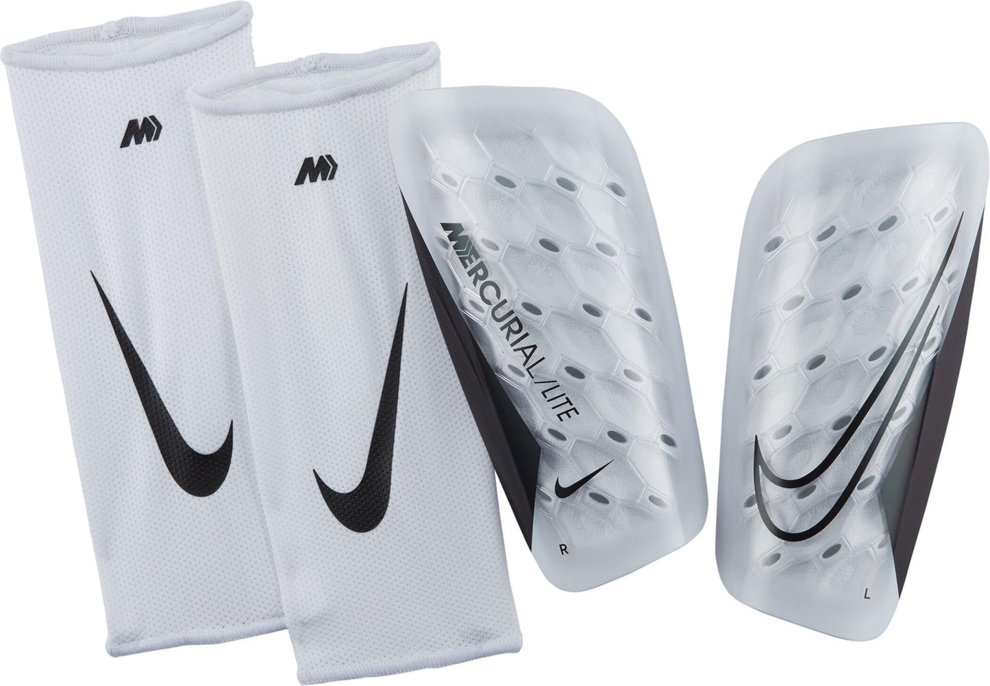 NIKE DN3611-100 NK MERC LITE - FA22 Shin Guards Unisex Adult White/White/Black Size L