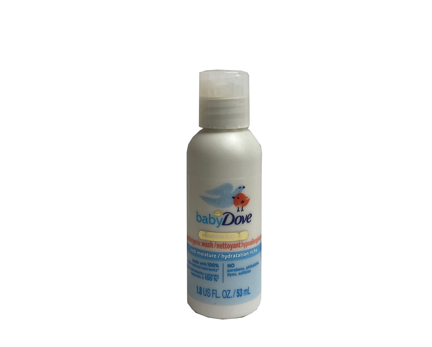 Baby Dove Tip to Toe Wash Rich Moisture Travel Size 1.8 Ounce (Pack of 4)