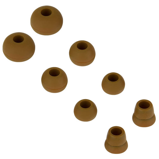 Silicone Replacement Earbud Tips Eartips Earbuds Eargels Compatible with Powerbeats 1/2/3 Wireless Beats by Dre Headphones4 Pairs Earbud Cap(Brown)