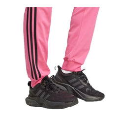 adidas Women's Primegreen Essentials Warm-Up Slim Tapered 3-Stripies Track Pants - Pulse Magenta