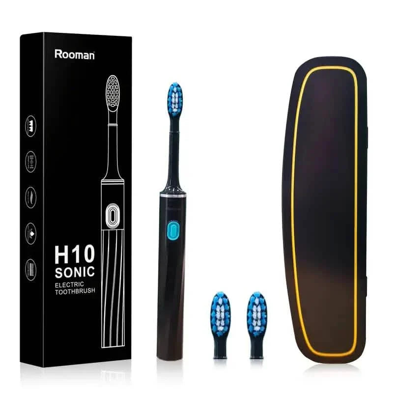 Sonic Electric Toothbrush – 6 Brush Heads, 3 Modes, AA Battery, IPX7 Waterproof