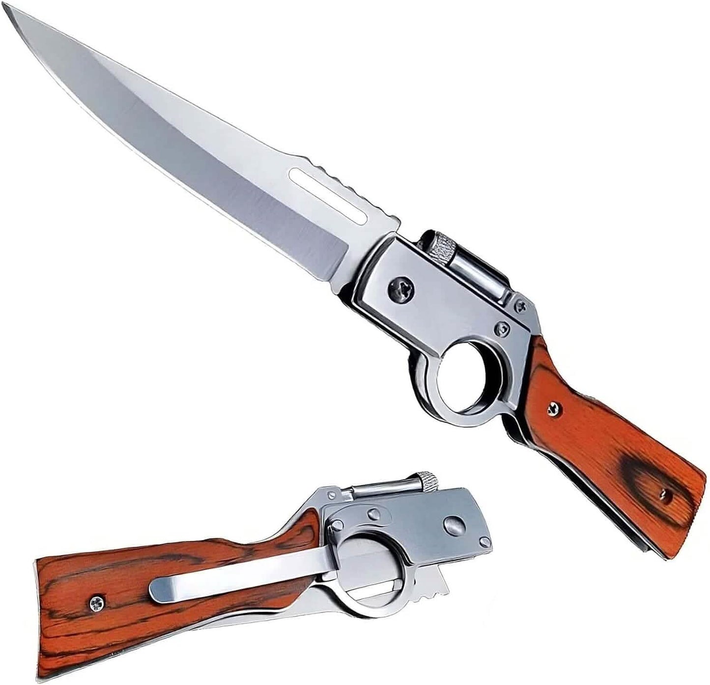 AK47 Pocket Folding Knife, Tactical Knife for Camping Hunting Survival Indoor and Outdoor Activities