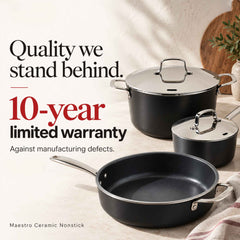 Ceramic Nonstick Cookware Set, 9-Piece