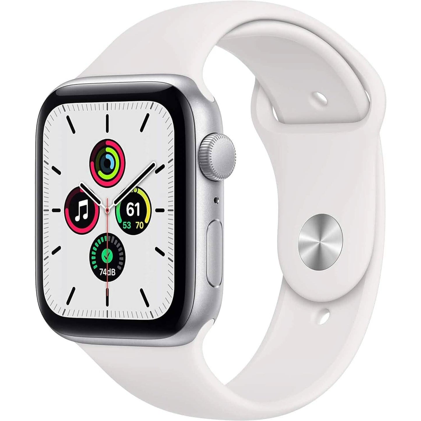 Apple Watch SE GPS Silver Aluminum Case with Sport Band  (Refurbished)