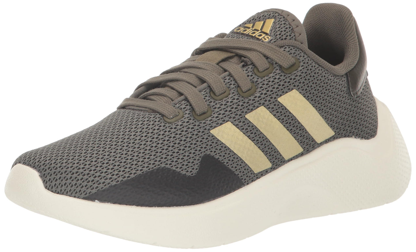 adidas Womens Puremotion 2.0 Sneaker Olive Strata/Gold Metallic/Off White 9