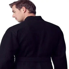 Waffle Spa Bathrobe for Men -  Absorbent, Lightweight