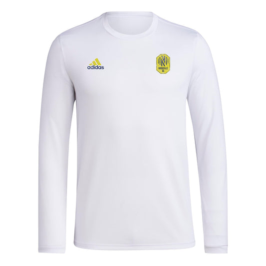 adidas Mens SC Long Sleeve Pre-Game T-Shirt White/Nashville Soccer Club 3X-Large