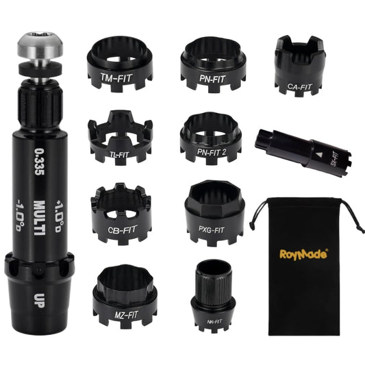 ROYMADE Golf Shaft All Fit Adapter Sleeve with 10pcs Rings Compatible with Titleist/Taylormade/Callaway/Ping/Cobra/Mizuno/PXG/Nike/Srixon Right Hand Golf Heads Change Different Golf Heads by Yourself
