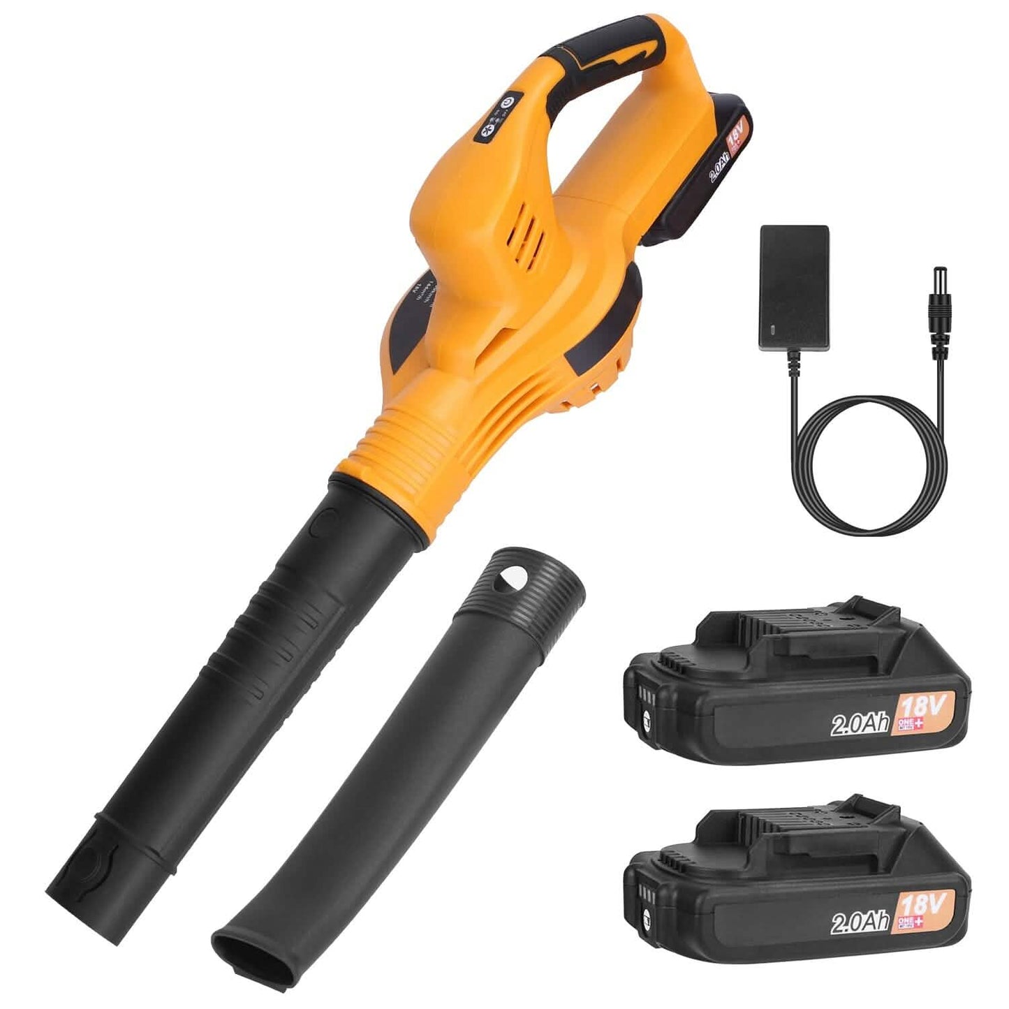 Cordless Leaf Blower Battery Powered Max 124MPH 300CFM with 2 Adjustable Speeds