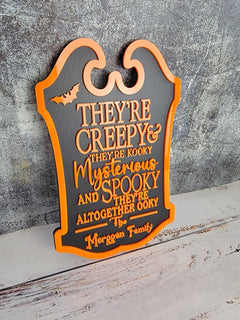Custom Last Name Halloween Sign