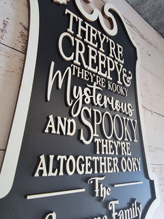 Custom Last Name Halloween Sign